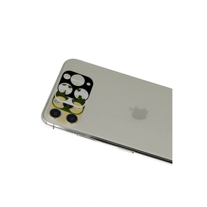 iPhone 11 Pro Max Rainbow Kamera Lens Koruma Cam - Gold