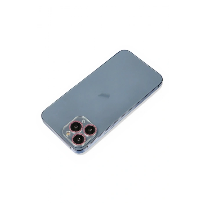 iPhone 11 Pro Max Shine Kamera Lens Koruma Cam - Pembe