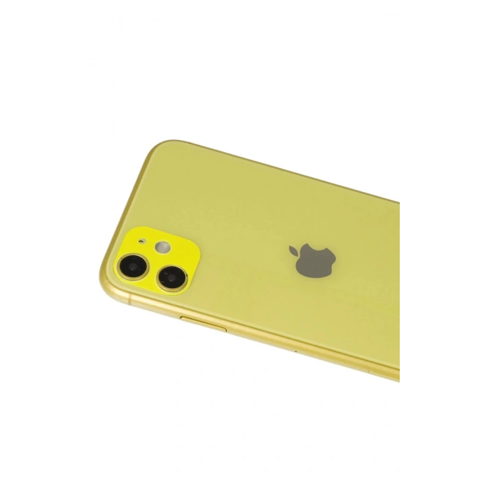 iPhone 11 Rainbow Kamera Lens Koruma Cam - Sarı