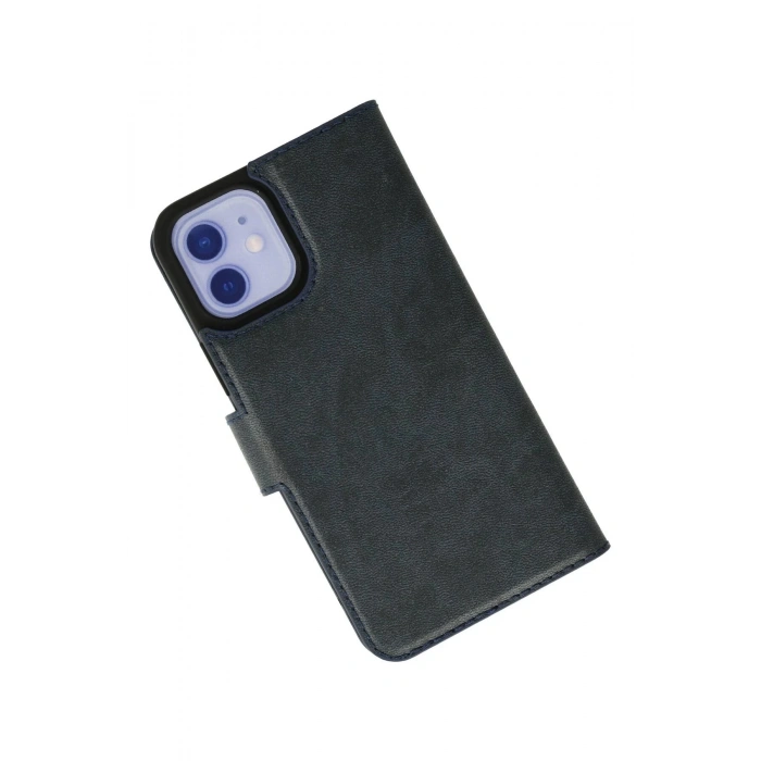 iPhone 12 Kılıf Trend S Plus Kapaklı Kılıf - Lacivert