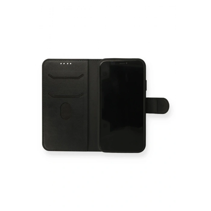 iPhone 12 Kılıf Trend S Plus Kapaklı Kılıf - Siyah