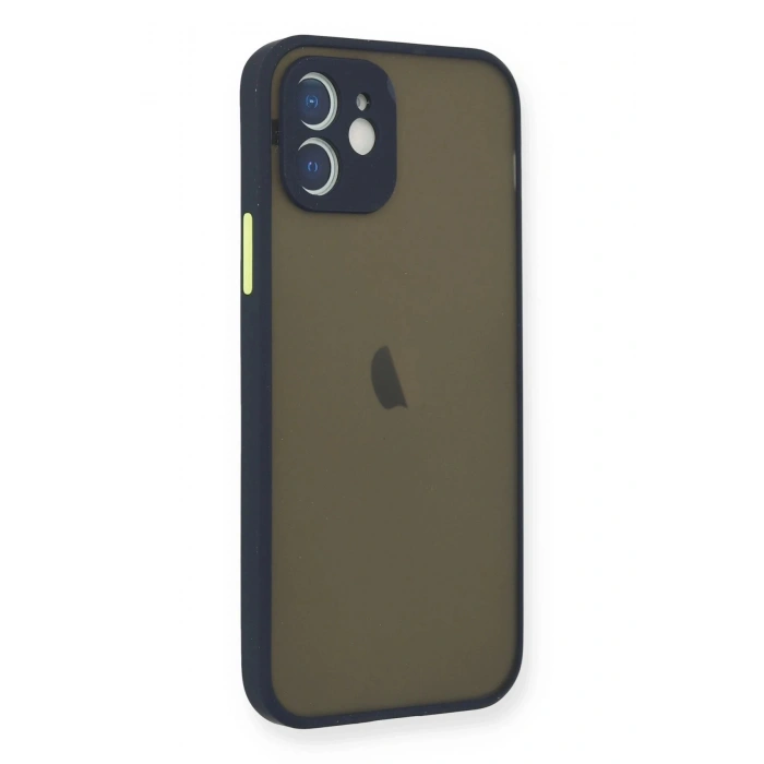 iPhone 12 Mini Kılıf Montreal Silikon Kapak - Lacivert