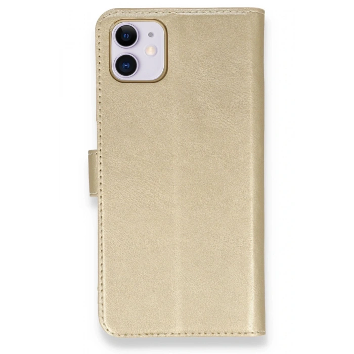 iPhone 12 Mini Kılıf Trend S Plus Kapaklı Kılıf - Gold