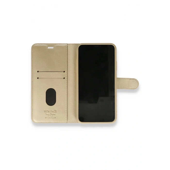 iPhone 12 Mini Kılıf Trend S Plus Kapaklı Kılıf - Gold