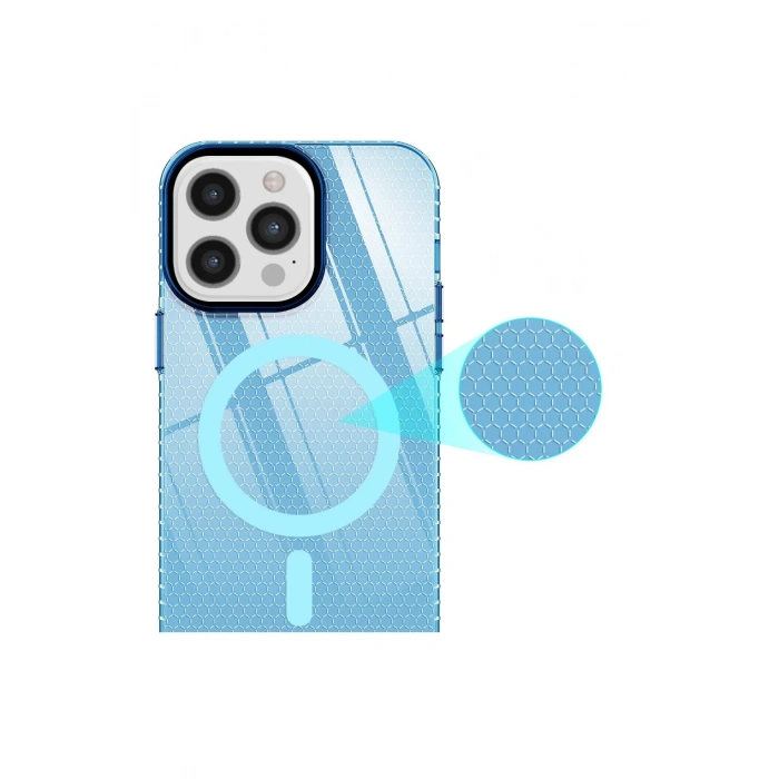 iPhone 12 Pro Max Kılıf Beta Magneticsafe Silikon - Mavi