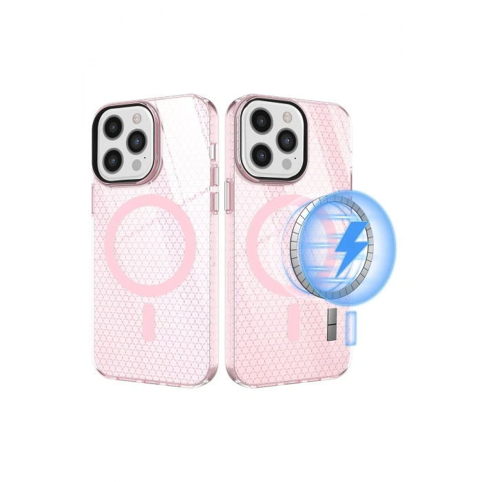 iPhone 12 Pro Max Kılıf Beta Magneticsafe Silikon - Pembe