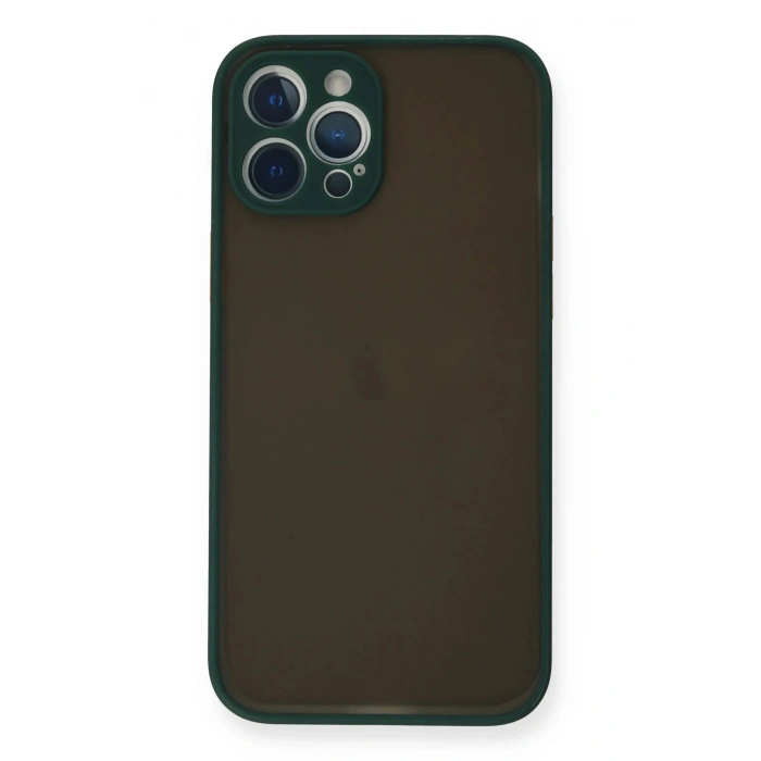iPhone 12 Pro Max Kılıf Montreal Silikon Kapak - Yeşil