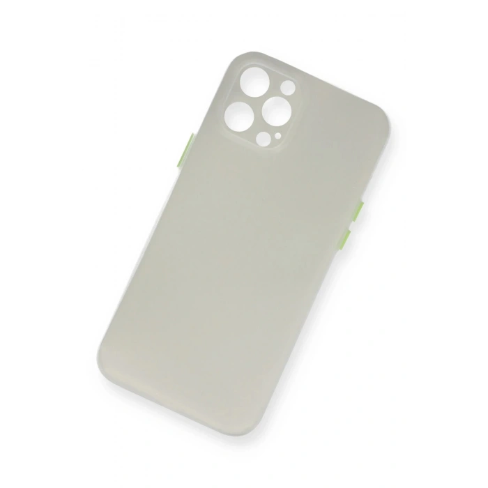 iPhone 12 Pro Max Kılıf PP Ultra İnce Kapak - Beyaz