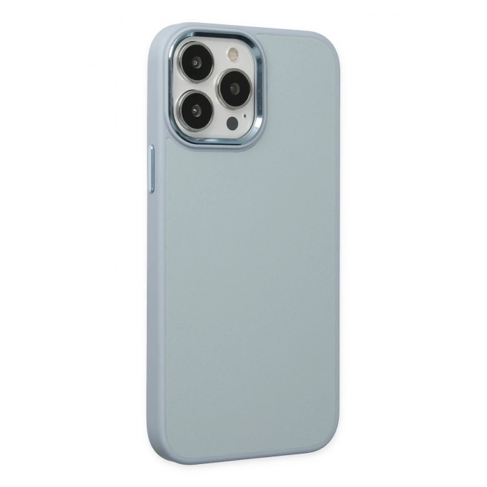 iPhone 13 Pro Kılıf Asya Deri Silikon - Sierra Blue