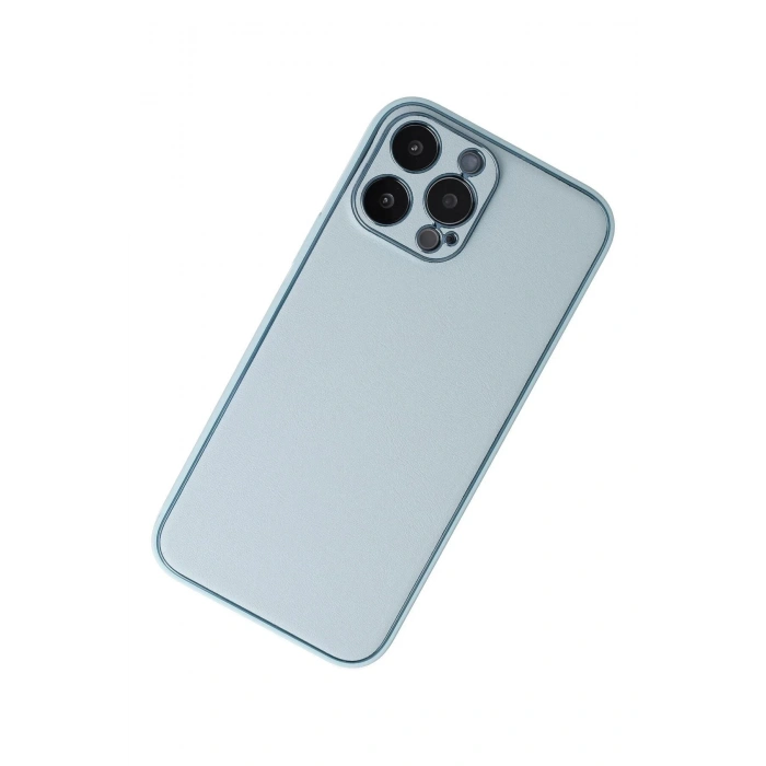 iPhone 13 Pro Kılıf Coco Deri Silikon Kapak - Turkuaz