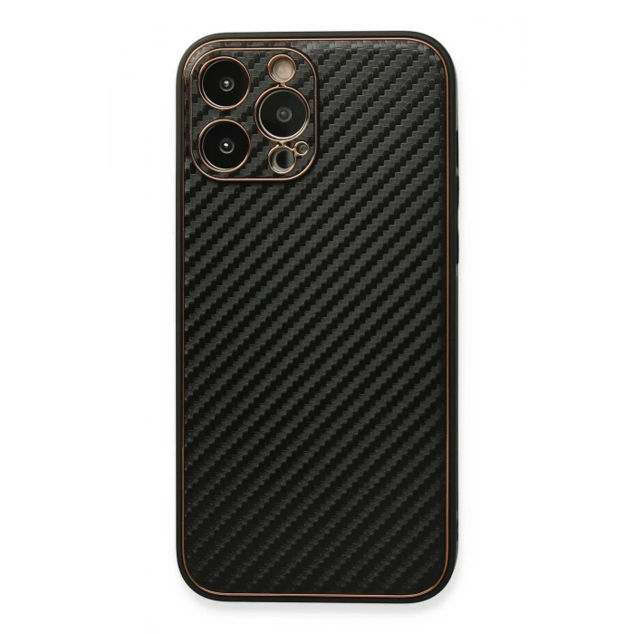 iPhone 13 Pro Kılıf Coco Karbon Silikon - Siyah