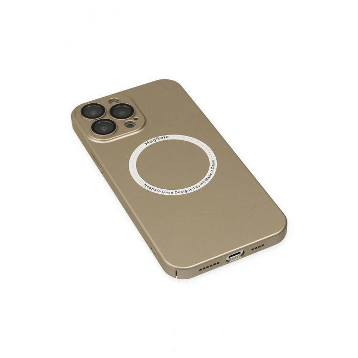 iPhone 13 Pro Kılıf Jack Magneticsafe Lens Silikon - Gold