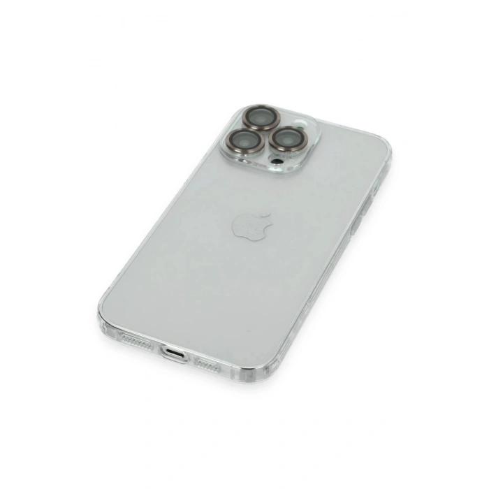 iPhone 13 Pro Kılıf Luko Lens Silikon - Gold