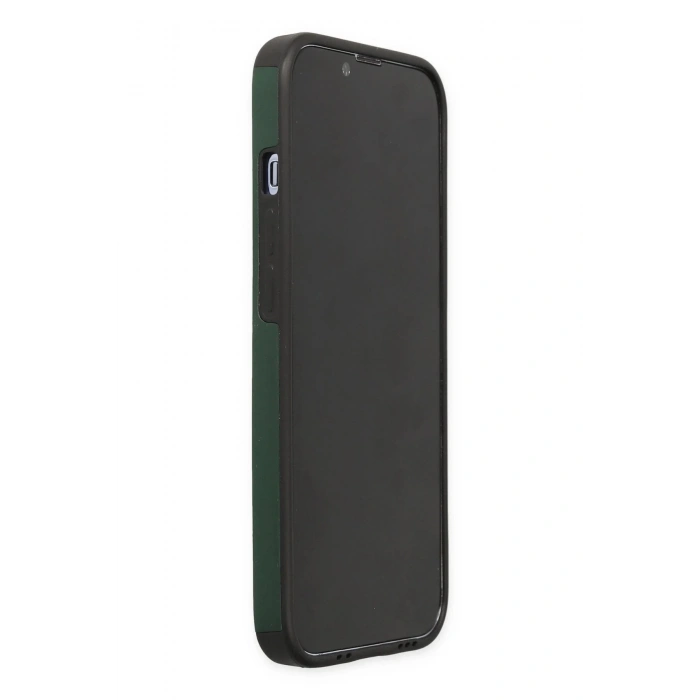 iPhone 13 Pro Kılıf Mega Standlı Silikon - Yeşil