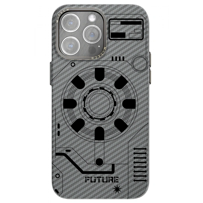 iPhone 13 Pro Kılıf Mekanik Magsafe Kapak - Füme - 2