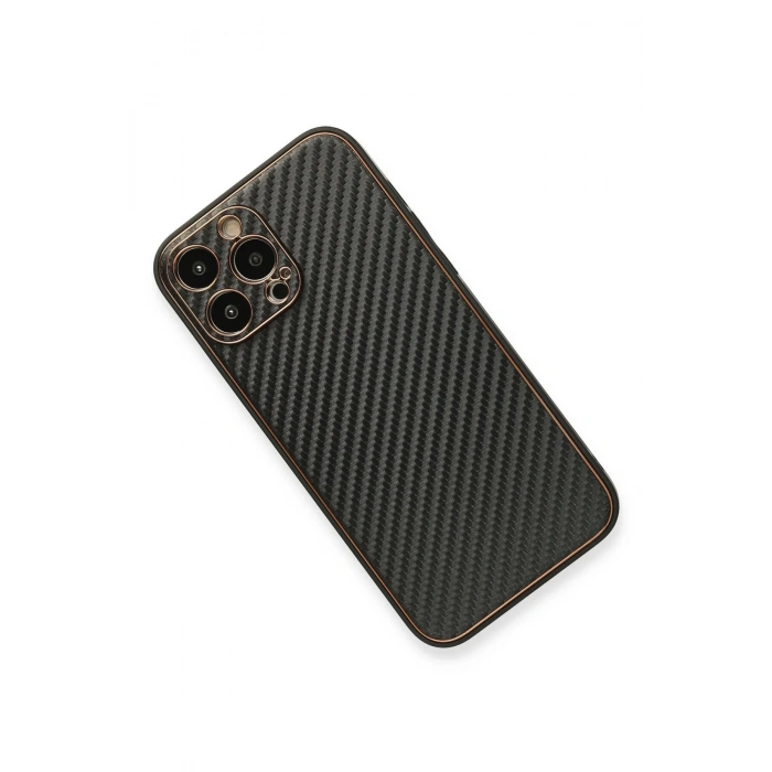 iPhone 13 Pro Max Kılıf Coco Karbon Silikon - Siyah