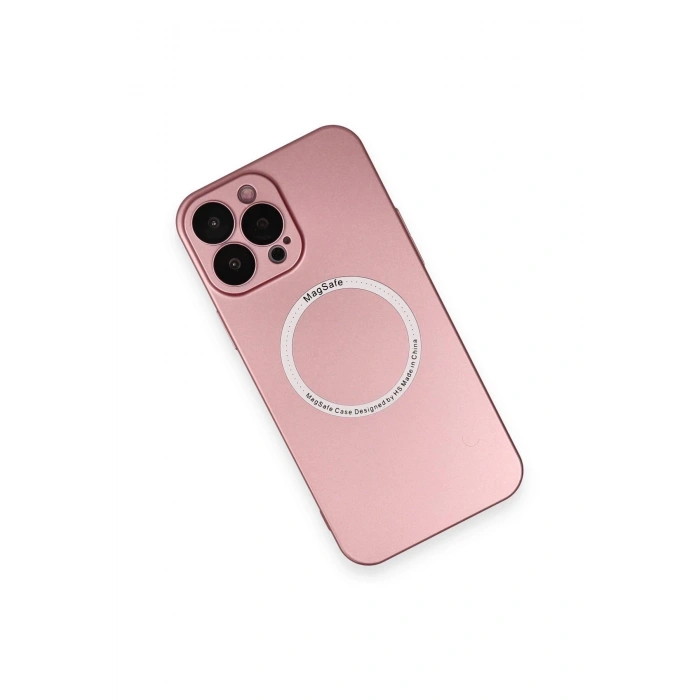 iPhone 13 Pro Max Kılıf Jack Magneticsafe Lens Silikon - Rose Gold
