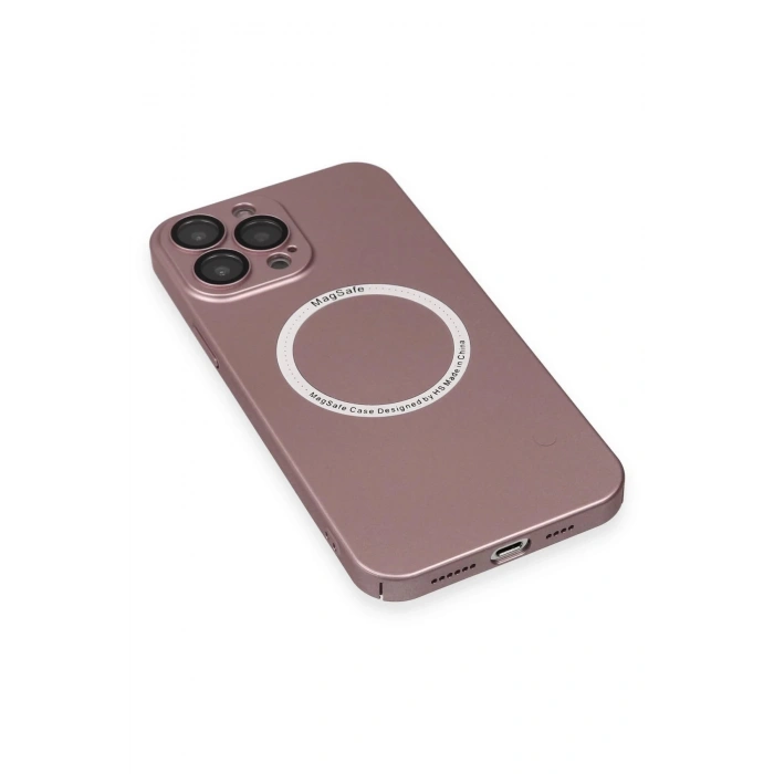 iPhone 13 Pro Max Kılıf Jack Magneticsafe Lens Silikon - Rose Gold