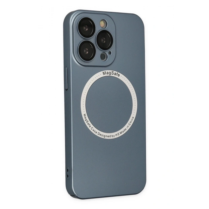 iPhone 13 Pro Max Kılıf Jack Magneticsafe Lens Silikon - Sierra Blue
