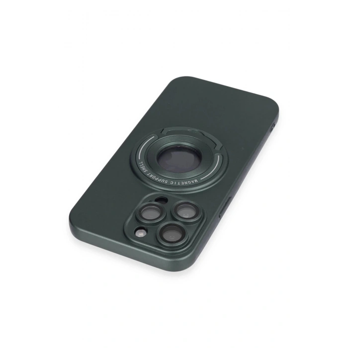 iPhone 13 Pro Max Kılıf Lukka Magneticsafe Kapak - Koyu Yeşil