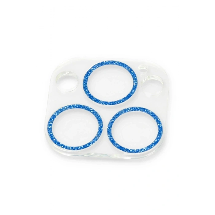 iPhone 13 Pro Shine Kamera Lens Koruma Cam - Mavi