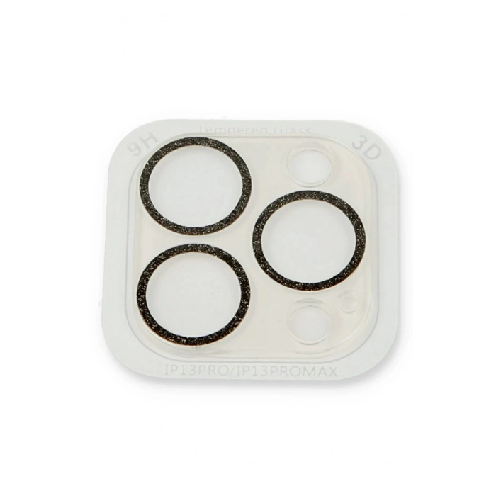 iPhone 13 Pro Shine Kamera Lens Koruma Cam - Siyah