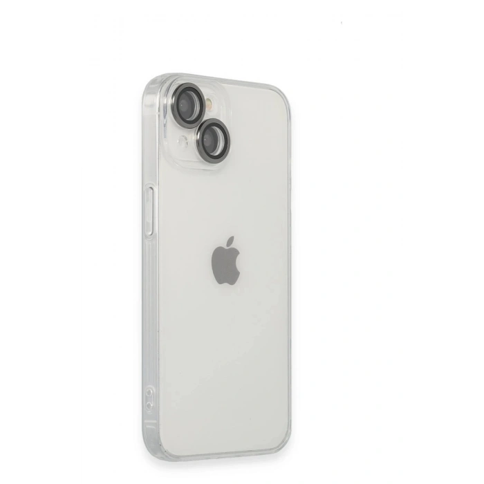 iPhone 14 Kılıf Luko Lens Silikon - Siyah