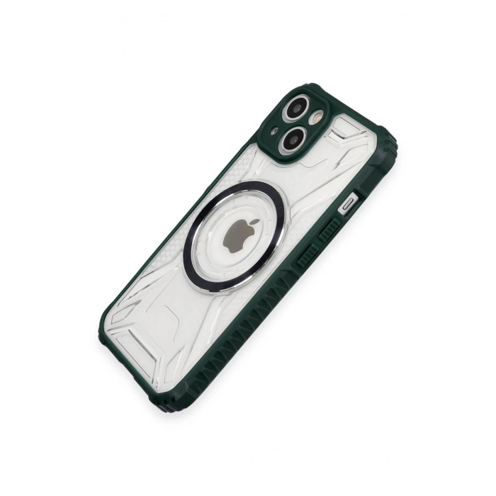 iPhone 14 Kılıf Prag Magneticsafe Kapak - Koyu Yeşil