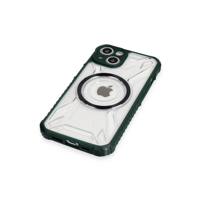 iPhone 14 Kılıf Prag Magneticsafe Kapak - Koyu Yeşil