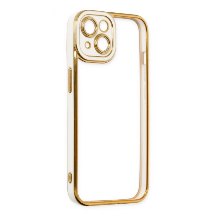 iPhone 14 Plus Kılıf Liva Lens Silikon - Beyaz