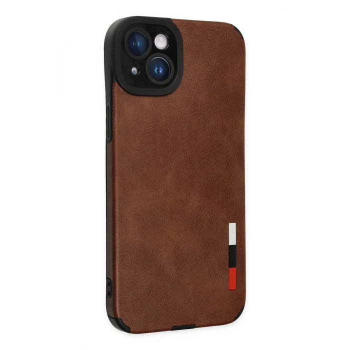 iPhone 14 Plus Kılıf Loop Deri Silikon - Kahverengi