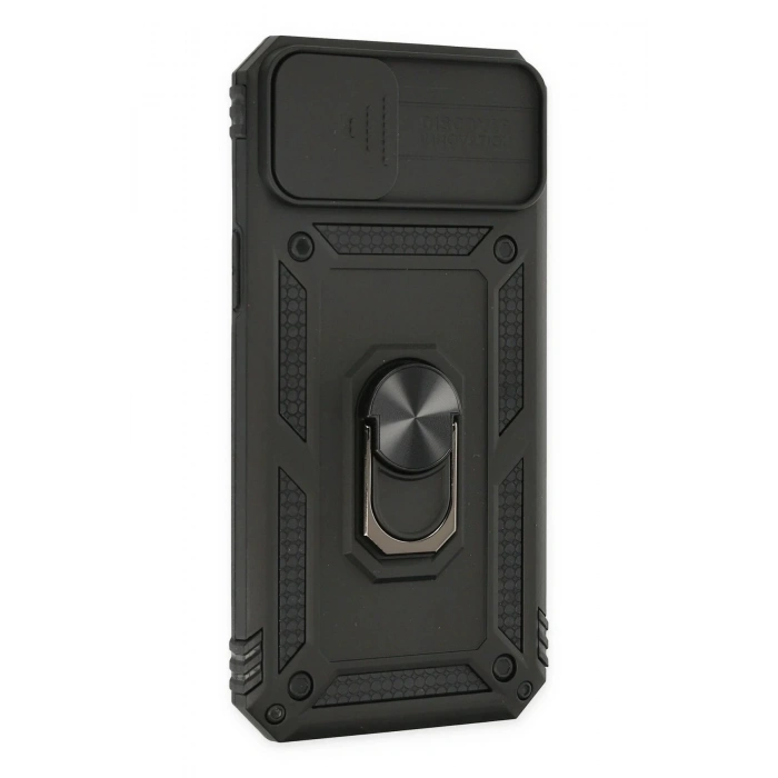 iPhone 14 Plus Kılıf Pars Lens Yüzüklü Silikon - Siyah