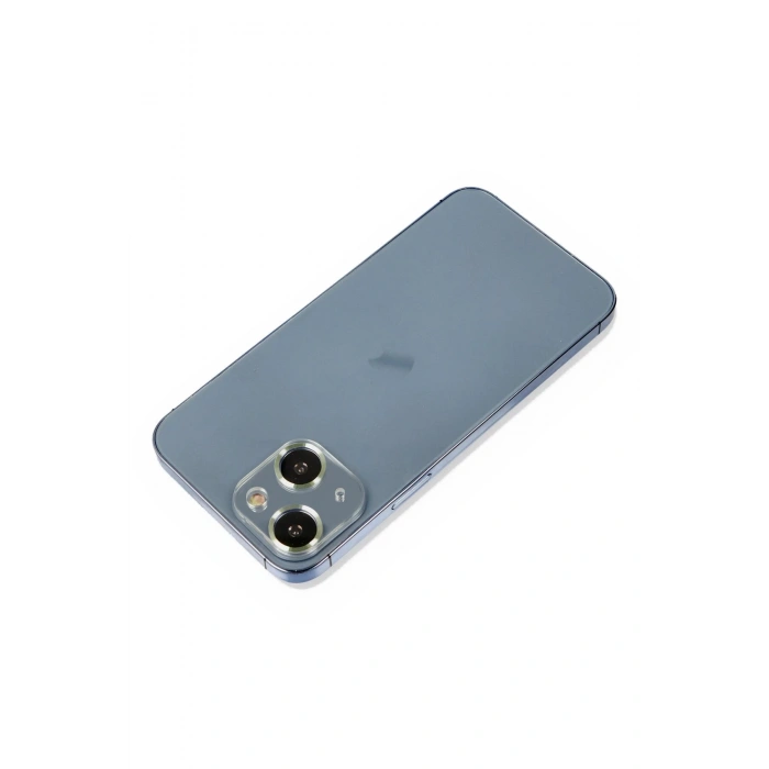 iPhone 14 Plus Metal Kamera Lens Koruma Cam - Açık Yeşil