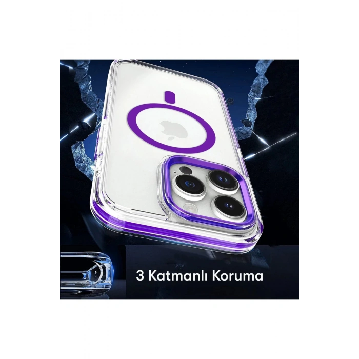 iPhone 14 Pro Bella Magsafe Kapak - Turuncu