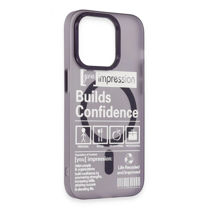 iPhone 14 Pro Kılıf Apollo Magneticsafe Desenli Kapak - Apollo Mor - 6