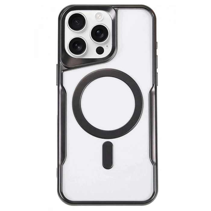 iPhone 14 Pro Kılıf Boyi Magsafe Silikon Kapak - Siyah