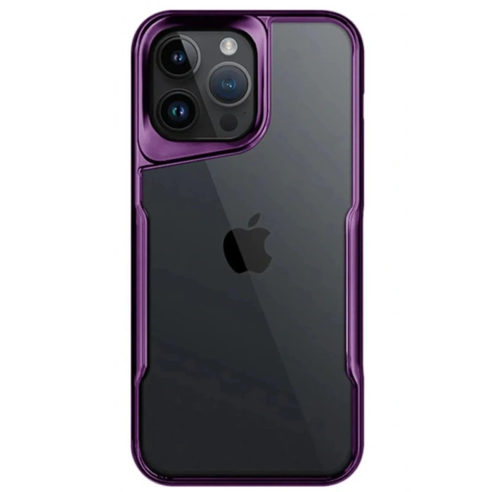 iPhone 15 Pro Max Kılıf Boyi Silikon Kapak - Derin Mor