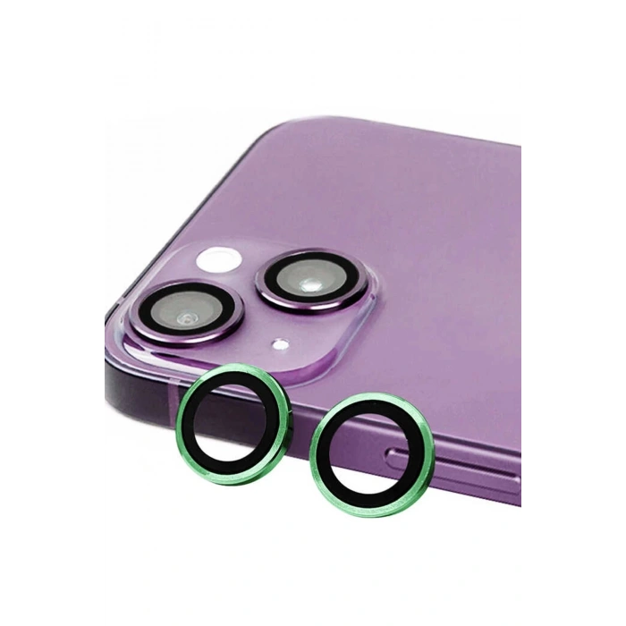 iPhone 15 Raze Metal Kamera Lens - Yeşil