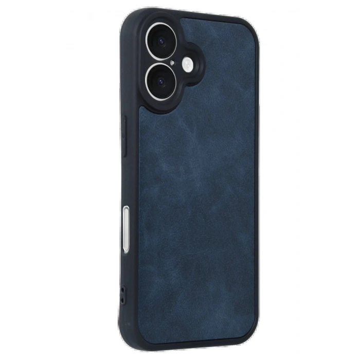 iPhone 16 Kılıf Aras Deri Kapak - Lacivert