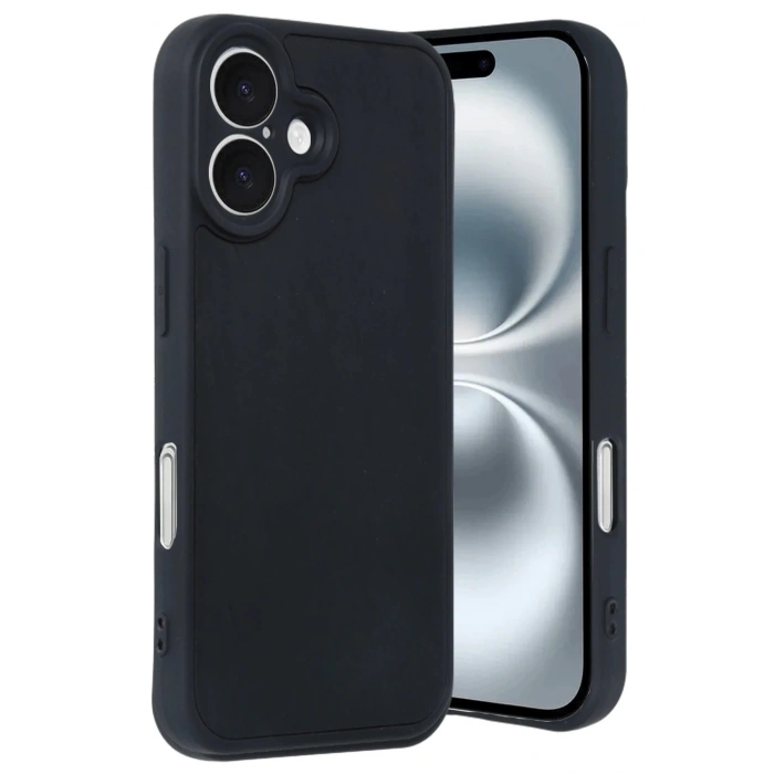 iPhone 16 Kılıf Aras Deri Kapak - Siyah