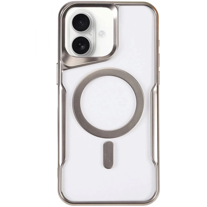 iPhone 16 Kılıf Boyi Magsafe Silikon Kapak - Gümüş