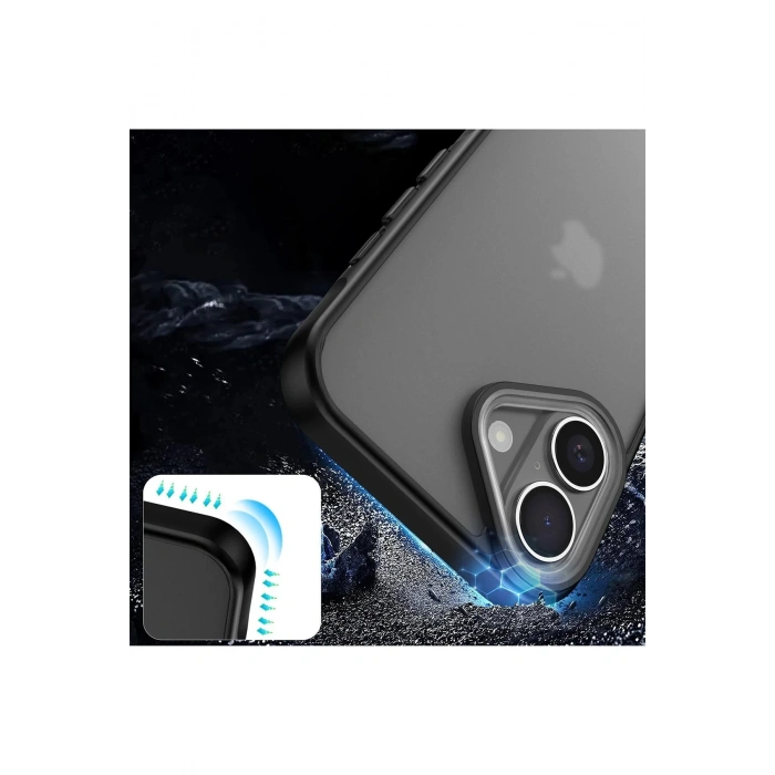 iPhone 16 Kılıf Elegant Kapak - Siyah