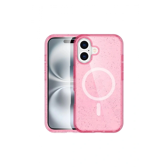 iPhone 16 Kılıf Glow Magsafe Kapak - Pembe