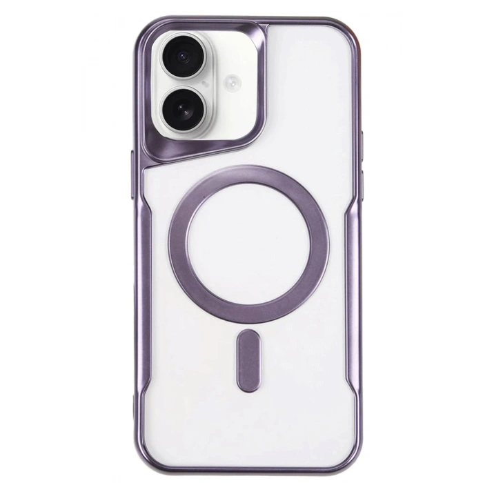 iPhone 16 Plus Kılıf Boyi Magsafe Silikon Kapak - Derin Mor