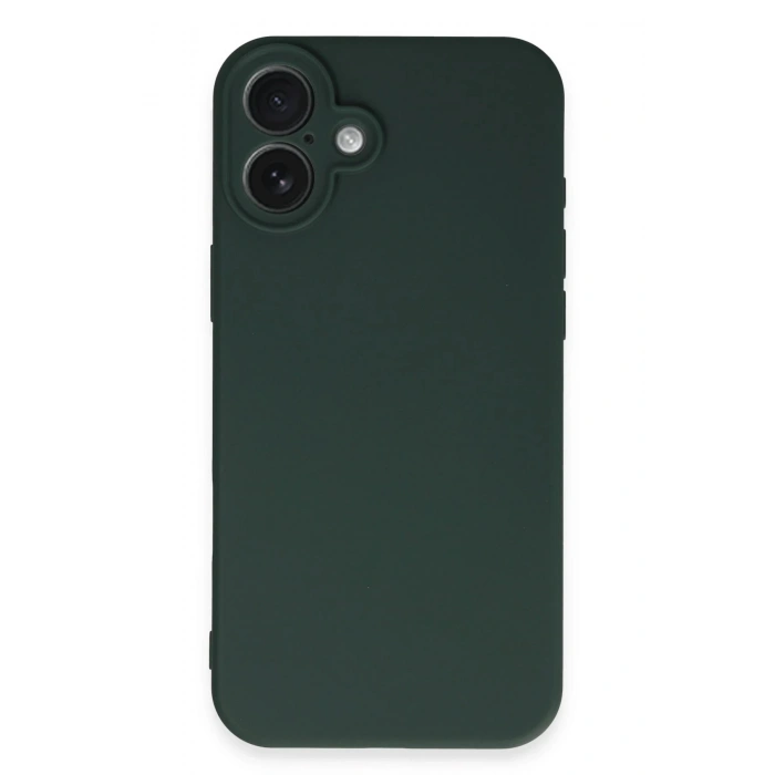 iPhone 16 Plus Kılıf First Silikon - Koyu Yeşil