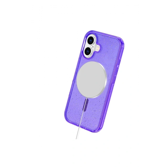 iPhone 16 Plus Kılıf Glow Magsafe Kapak - Mor