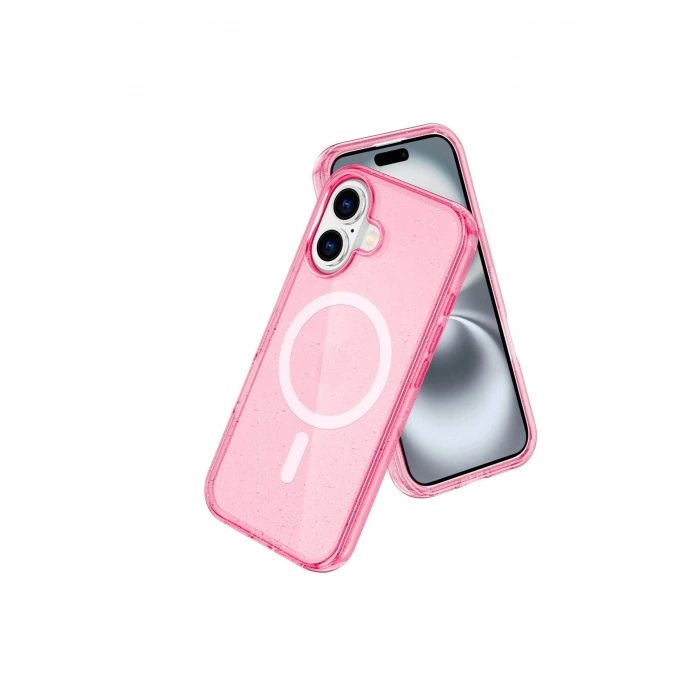 iPhone 16 Plus Kılıf Glow Magsafe Kapak - Pembe