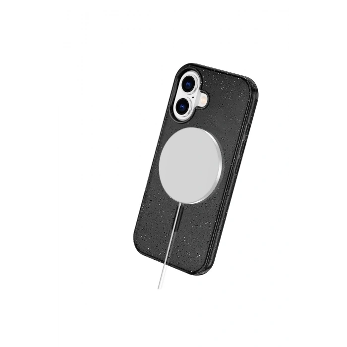 iPhone 16 Plus Kılıf Glow Magsafe Kapak - Siyah