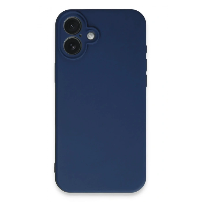 iPhone 16 Plus Kılıf Nano içi Kadife Silikon - Lacivert