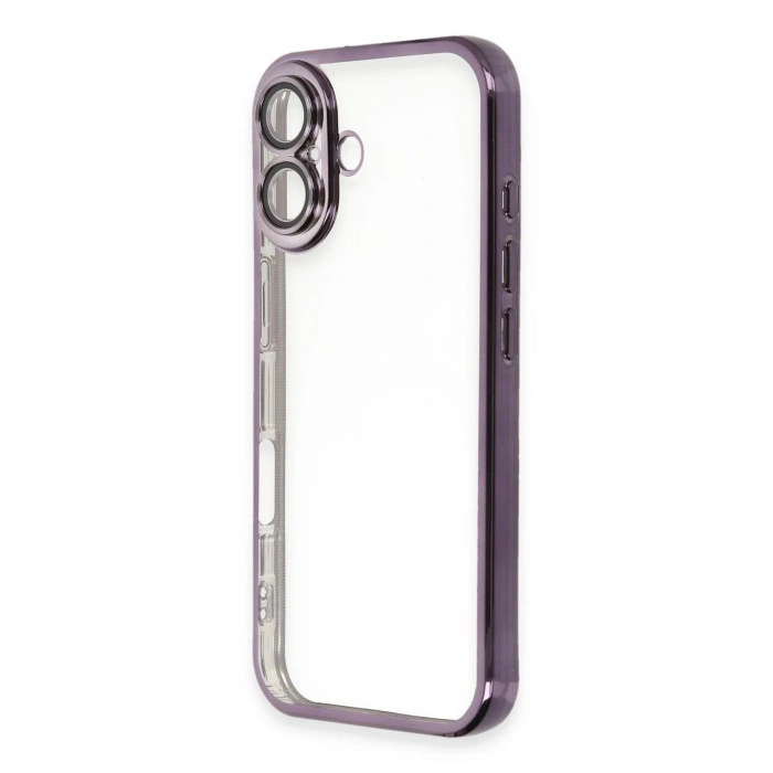 iPhone 16 Plus Kılıf Razer Lensli Silikon - Mor